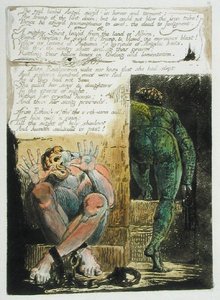 The red limbd Angel..., plaat 15 uit Europe. A Prophecy, 1794 door William Blake